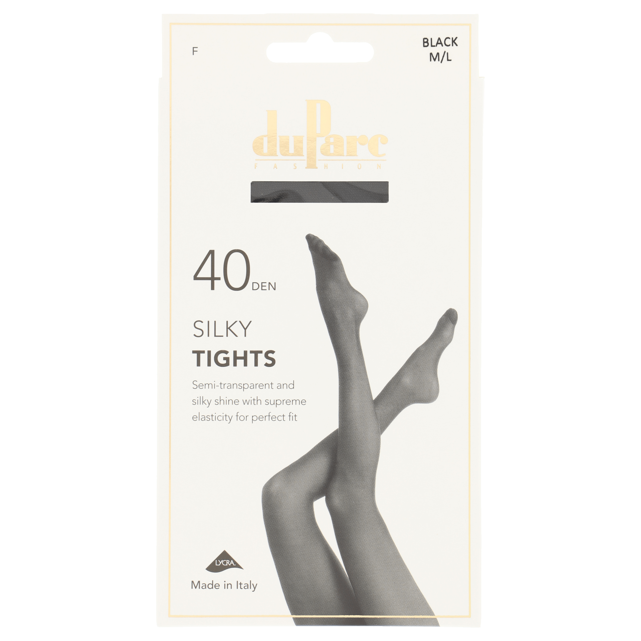DuParc Panty Lycra 40D zijdegl zwart ML