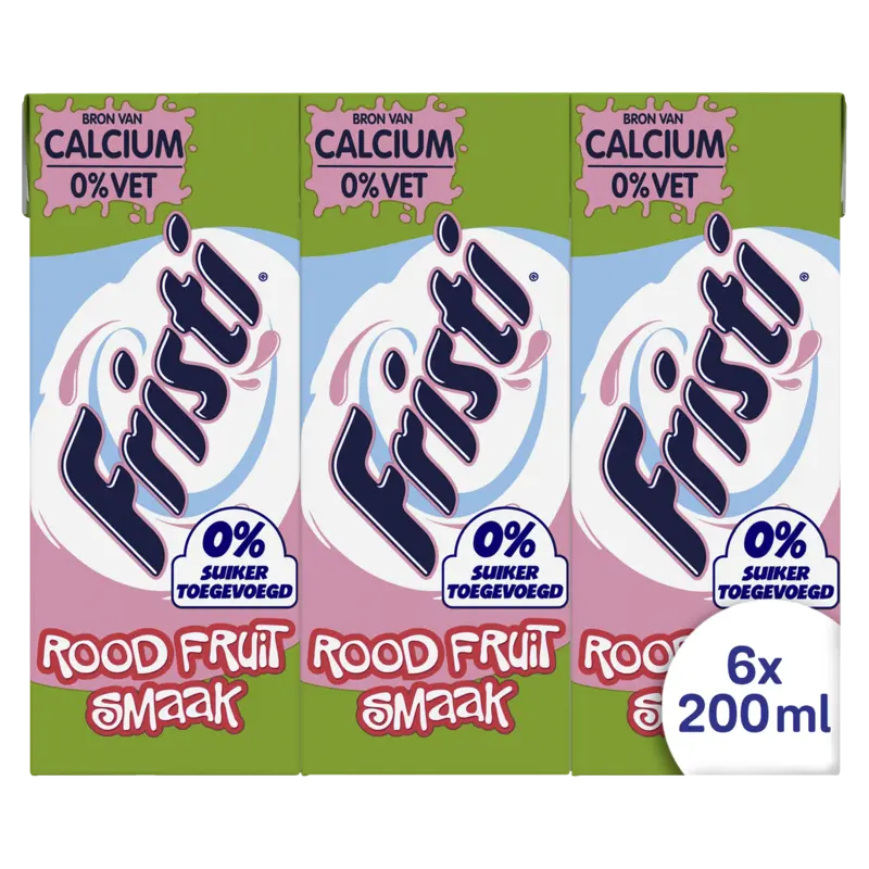Fristi Rood fruit 0% suiker toegevoegd 6-pack