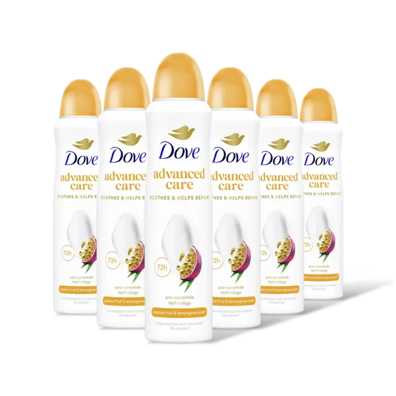 Dove Passievrucht citroengras deodorant 6pack