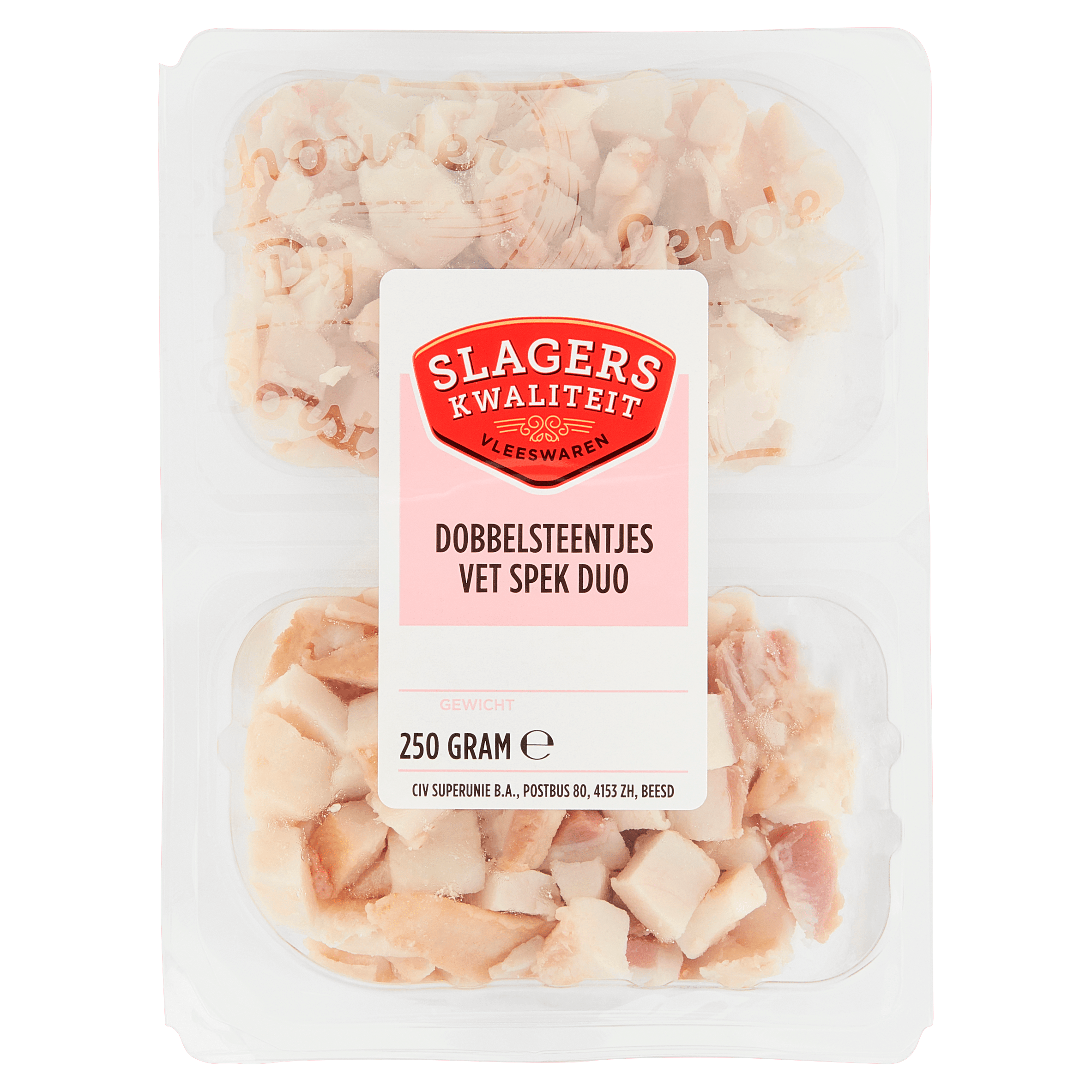 Slagers kwaliteit Vetspek dobbelsteentjes duo