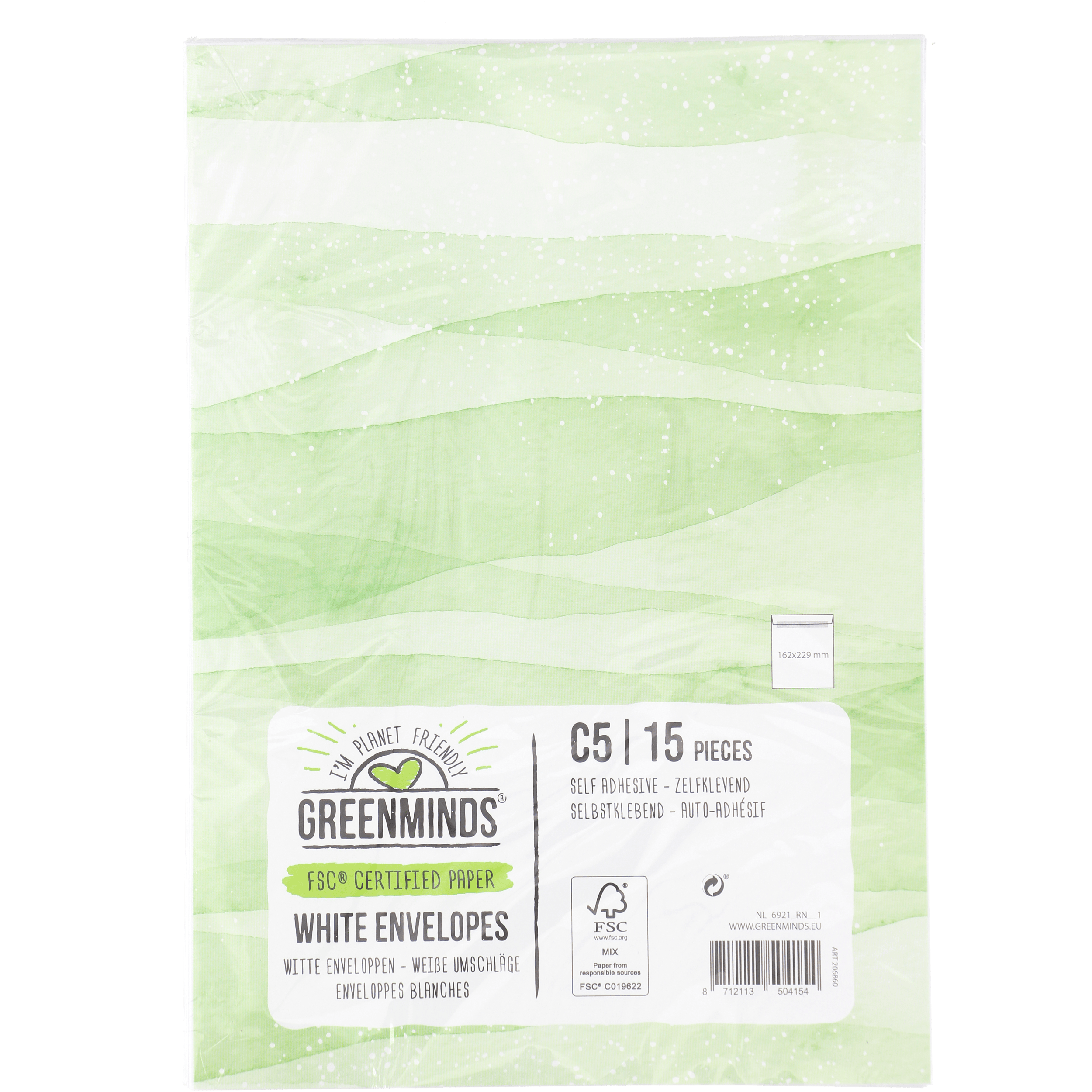 Greenminds Enveloppen C5 zelfklevend