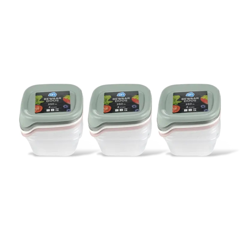AH Bewaardoos 0.25ltr vierkant 3-pack