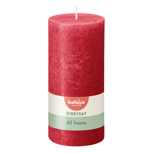 Bolsius Rustiek Stompkaars Rood 15cm