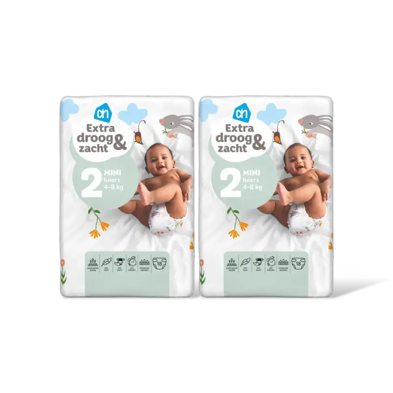 AH EDEZ open luiers maat 2 newborn 2-pack