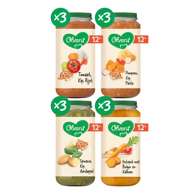 Olvarit variatiemenu 12+mnd 12-pack