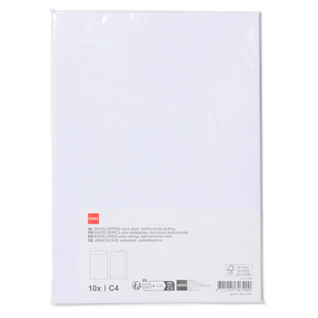 HEMA Envelop Zelfklevend C4 Wit 10x