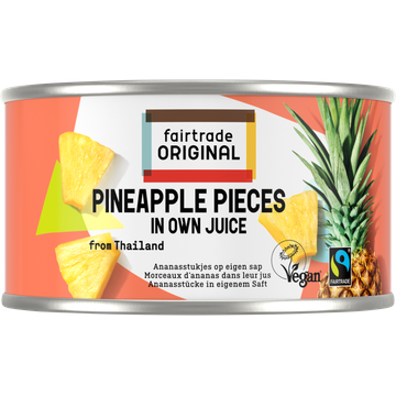 Fairtrade Original Ananasstukjes op Eigen Sap 227 g