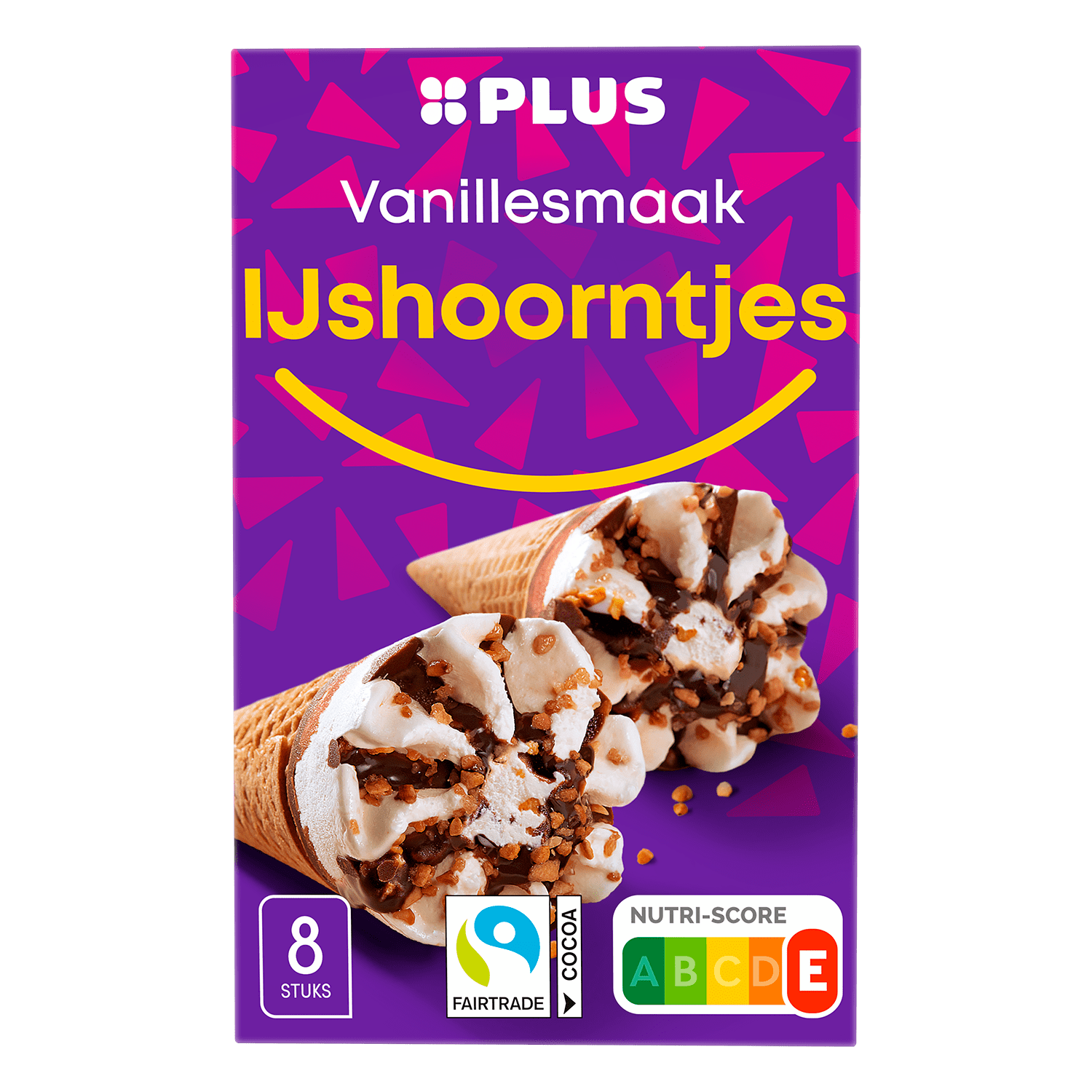 PLUS Ijshoorntjes vanille smaak