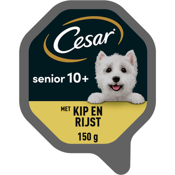 Cesar Senior 10+ met Malse Kip en Rijst 150 g