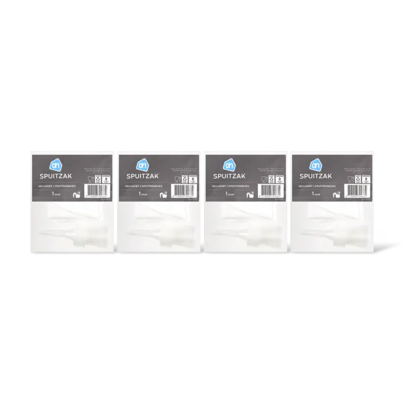 AH Spuitzak met 5 kunststofmondjes 4-pack