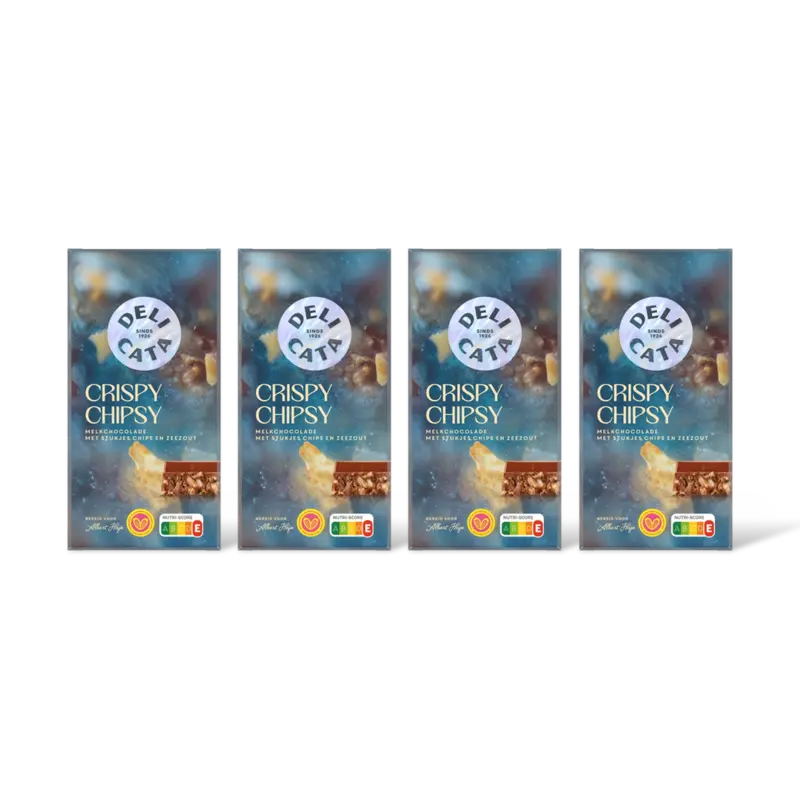 Delicata Reep crispy chipsy melkchocolade 4-pack