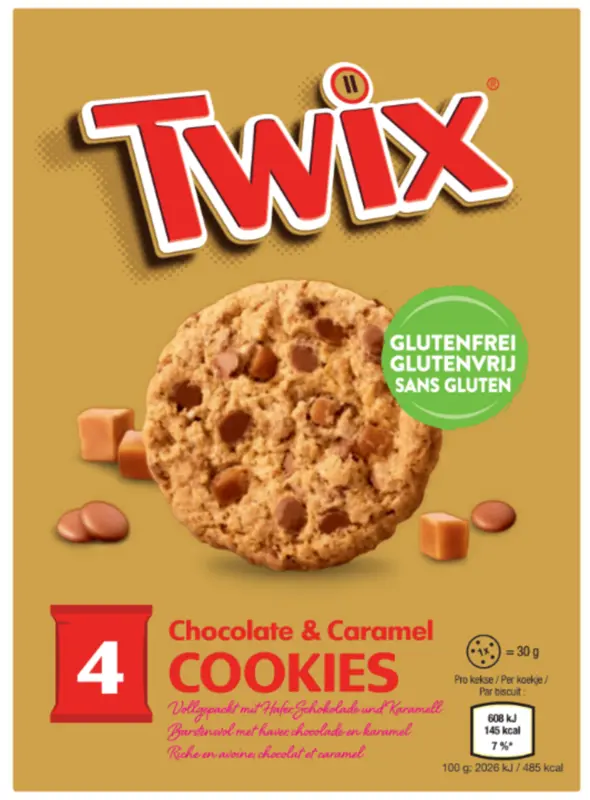 Twix Chocolate & caramel cookies gluten free