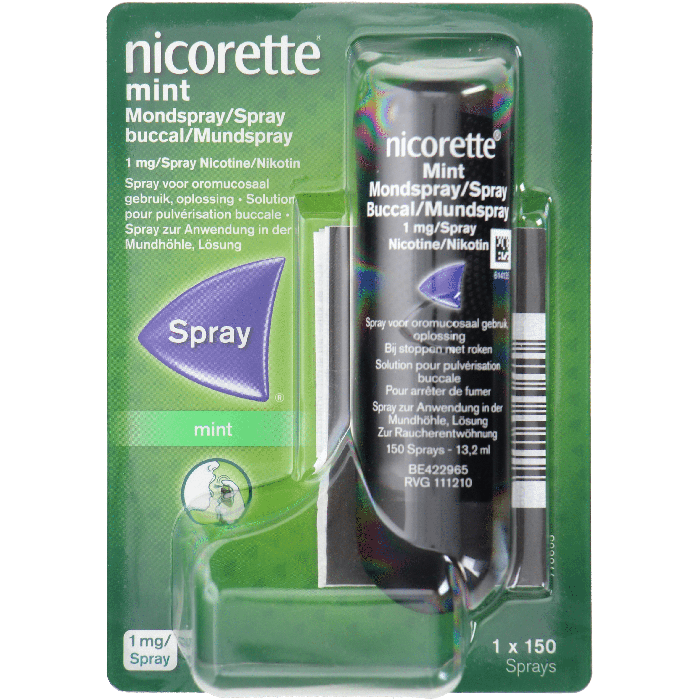 Nicorette Menthol mint spray 1 mg