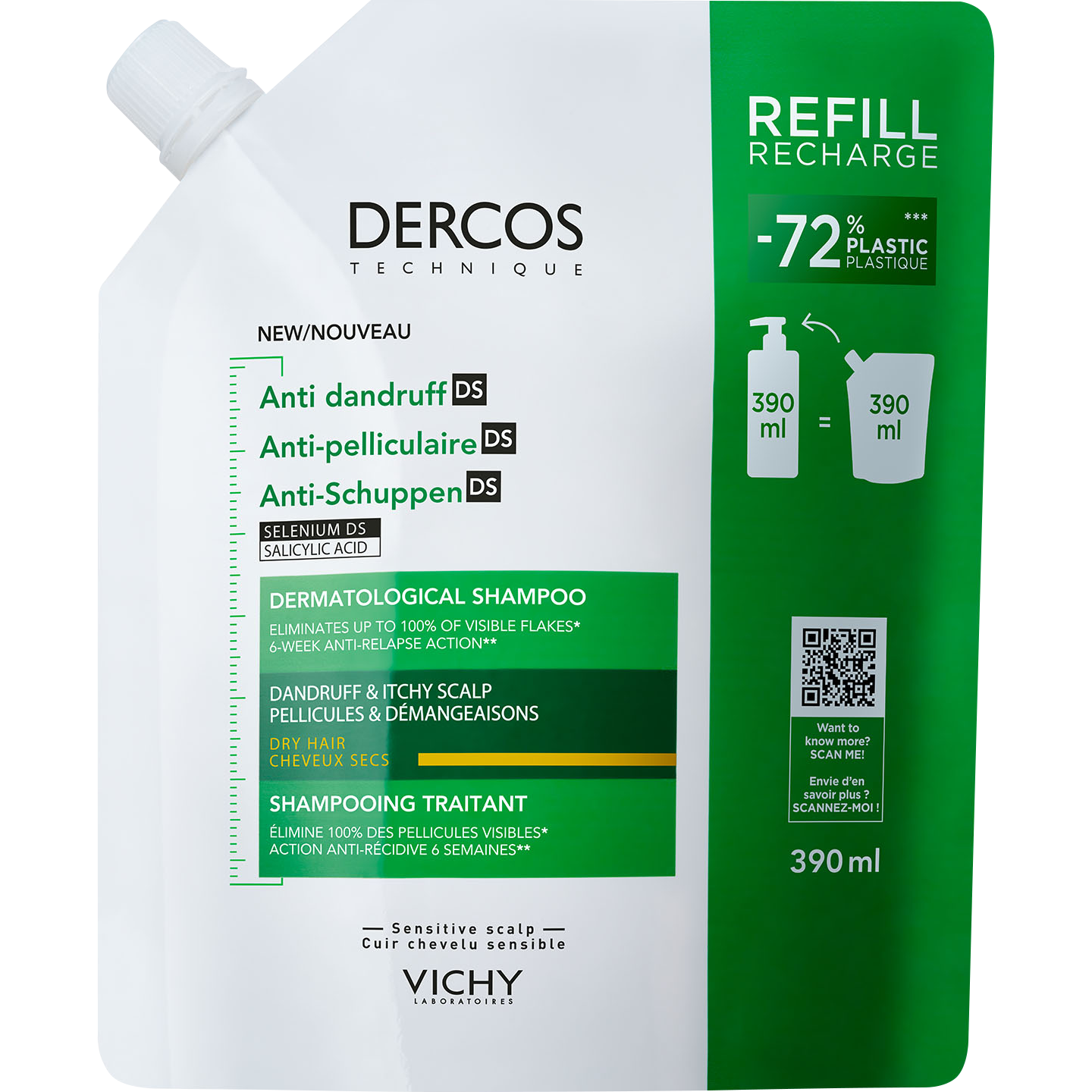 Vichy Dercos Anti-Roos DS Shampoo DH Navulling 390 ML