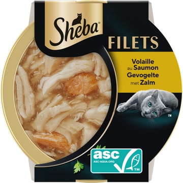 Sheba Filets Gevogelte Met Zalm 60 g