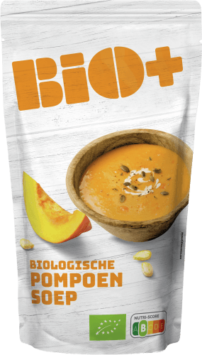 Bio+ Soep in zak pompoen