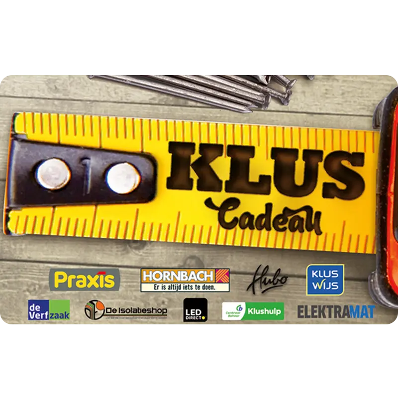 Klus cadeau e-gift 5 euro