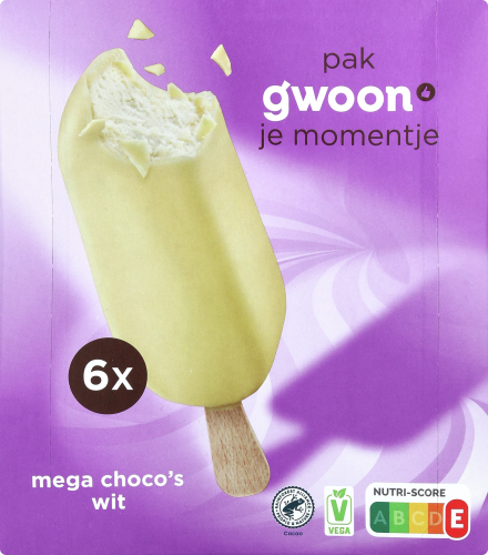 G'woon Mega Chocos Wit