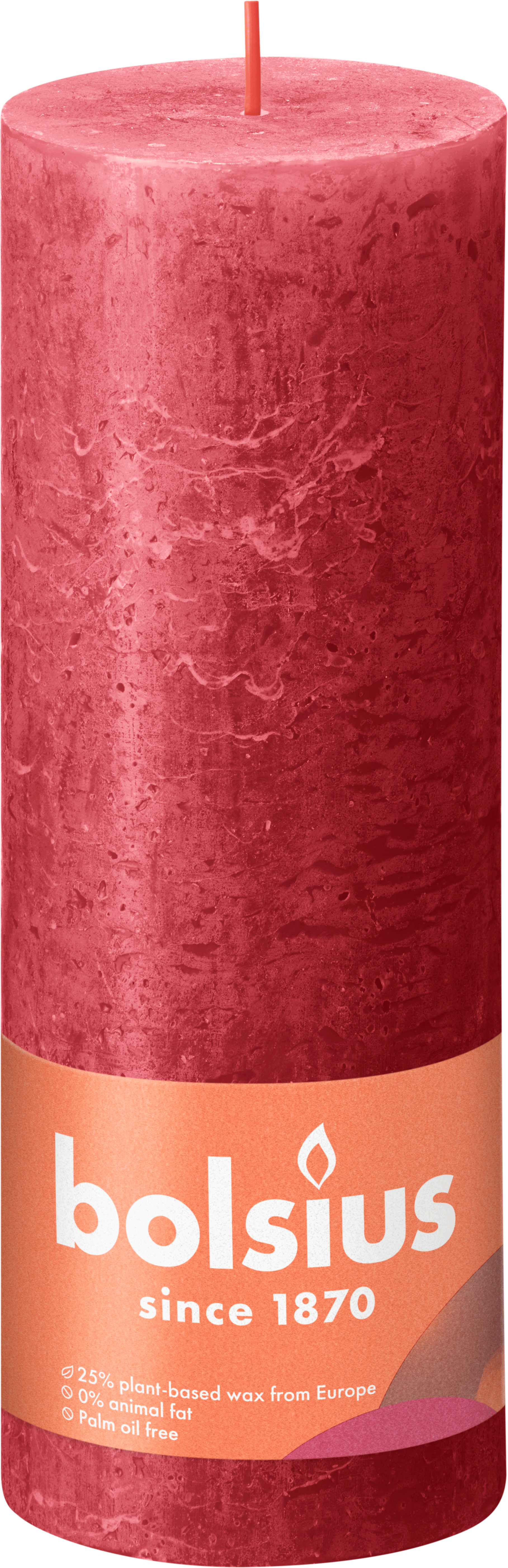 Bolsius Rustiek Shine 190/68 Delicate Red