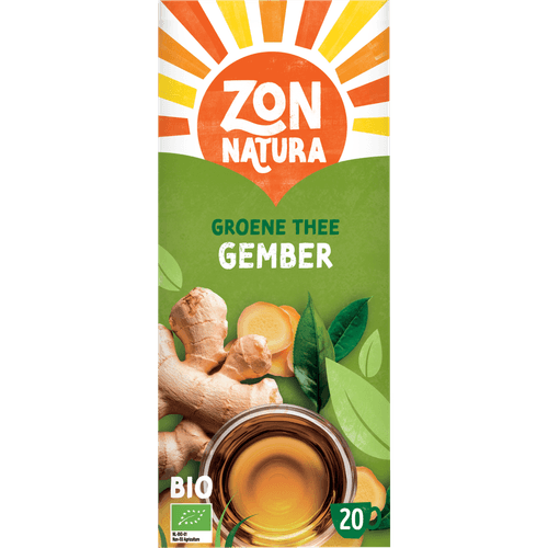 Zonnatura Biologische kruidenthee groene thee gember
