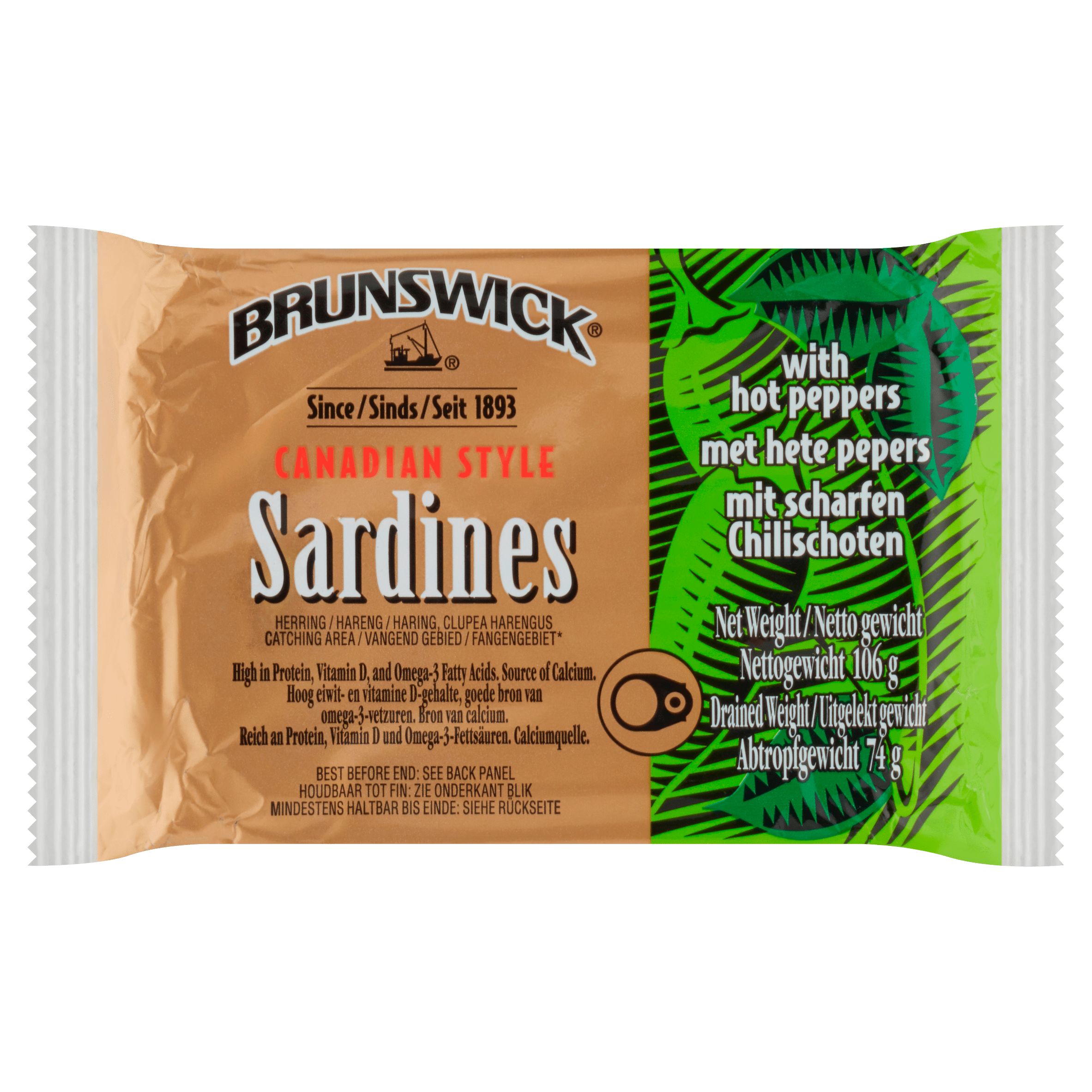 Brunswick Sardines hot peppers