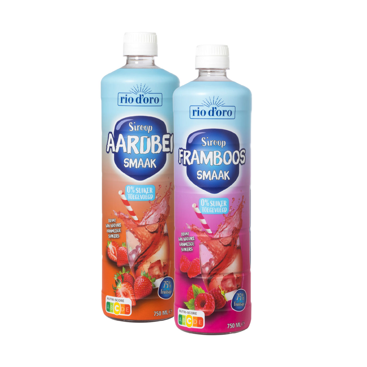 Aardbeien- of frambozensiroop 0%