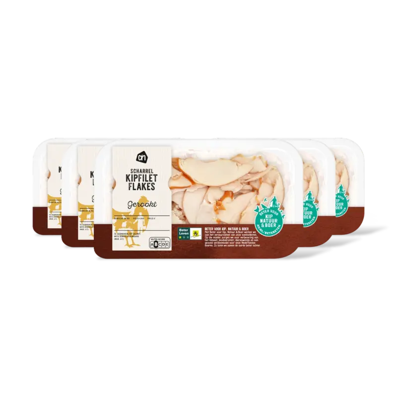 AH Scharrel gerookte kipfiletflakes 5-pack