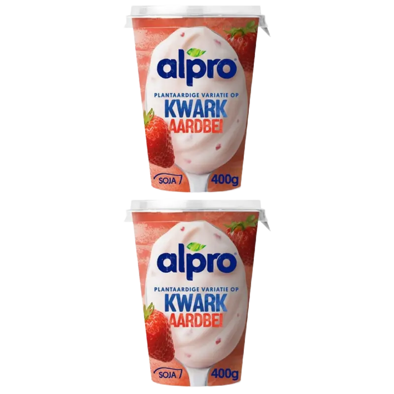 Alpro Plantaardige kwark aardbei 2-pack