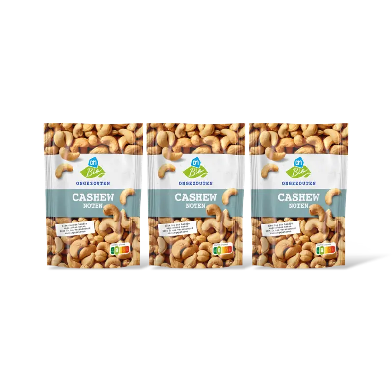 AH Biologisch Ongezouten cashewnoten 3-pack