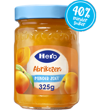 Hero Jam Minder Zoet Abrikozen 325 g