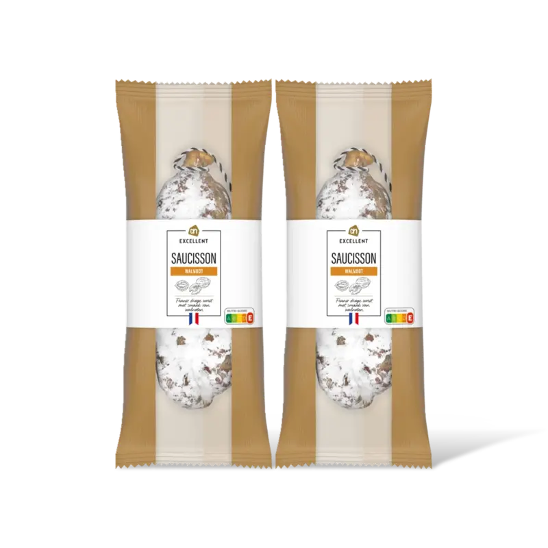 AH Excellent Saucisson walnoot 2-pack
