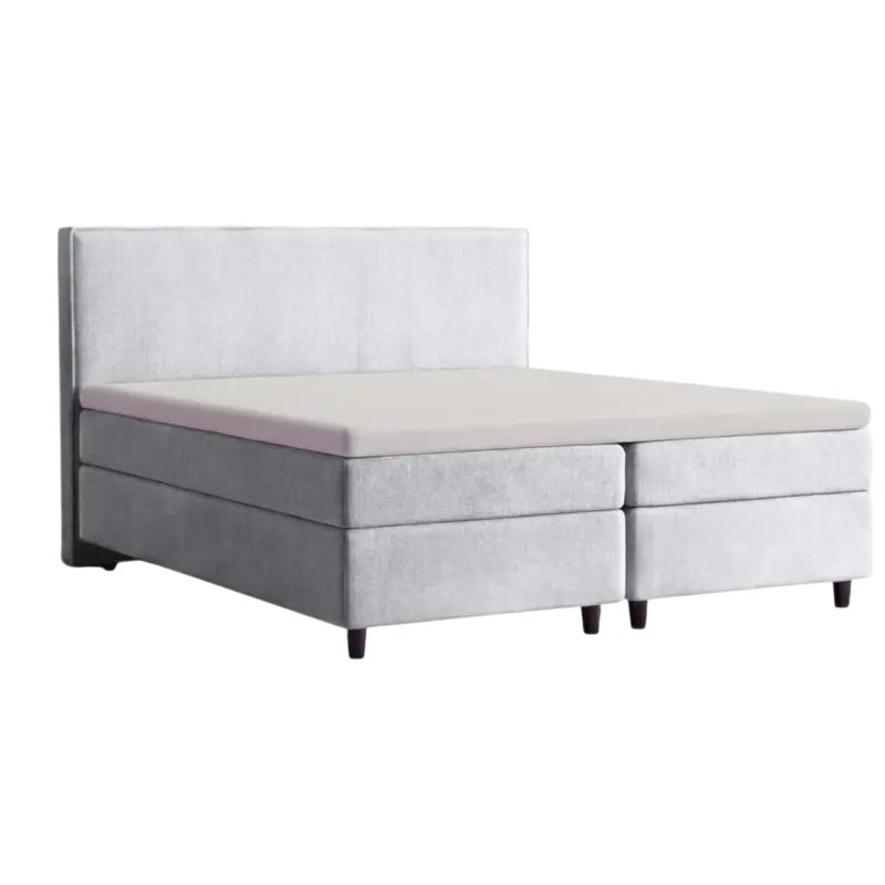 HappyBed Boxspring set 160x200 silver grey
