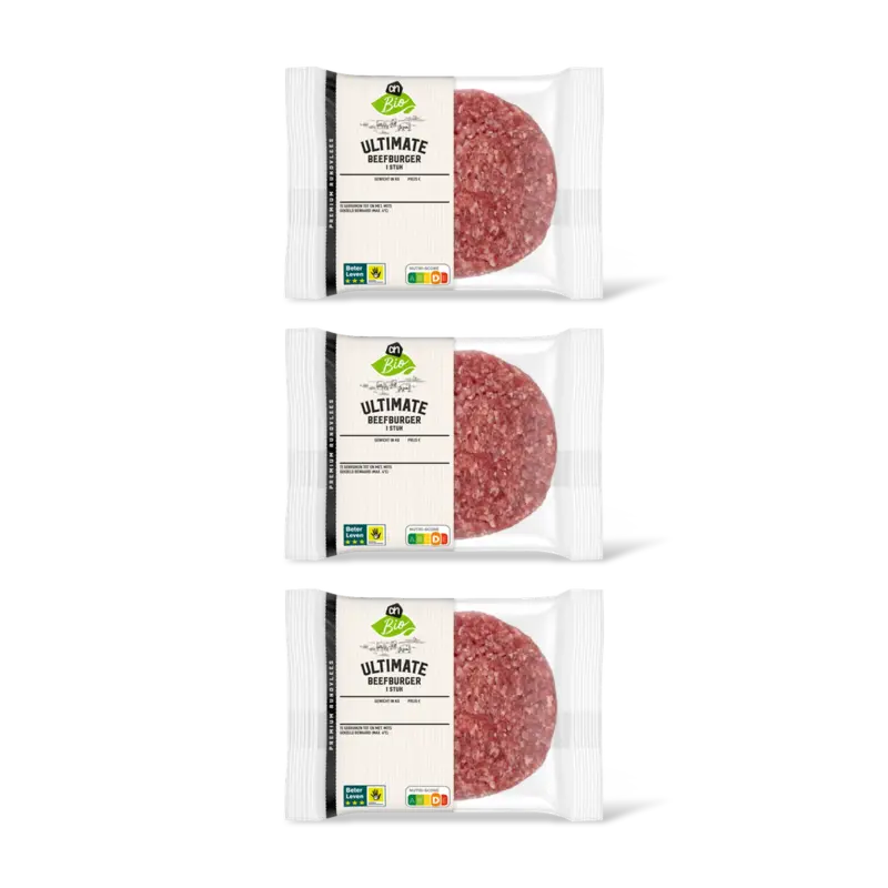 AH Biologisch Ultimate beefburger 3-pack