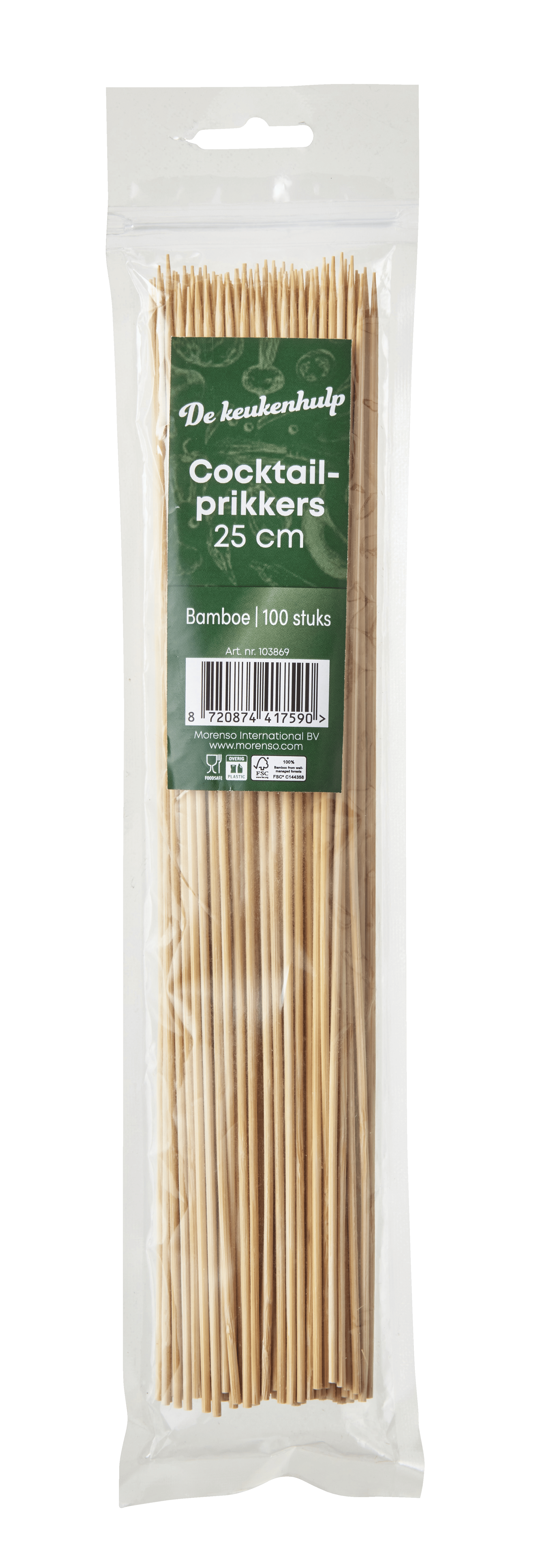 De keukenhulpjes Cocktailprikker 25 cm 100 stuks