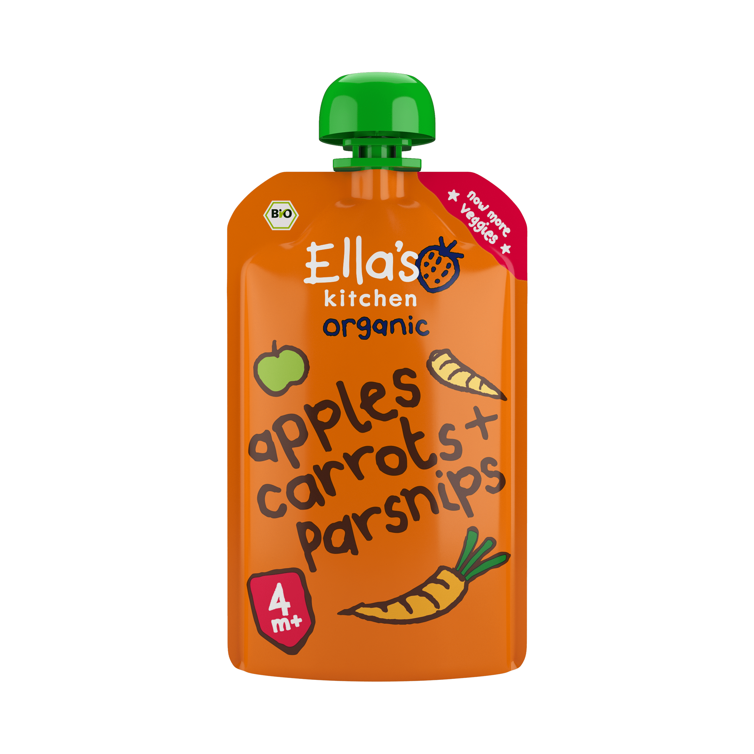 Ella's Kitchen Knijpfruit appel, wortel+pastinaak 4m+