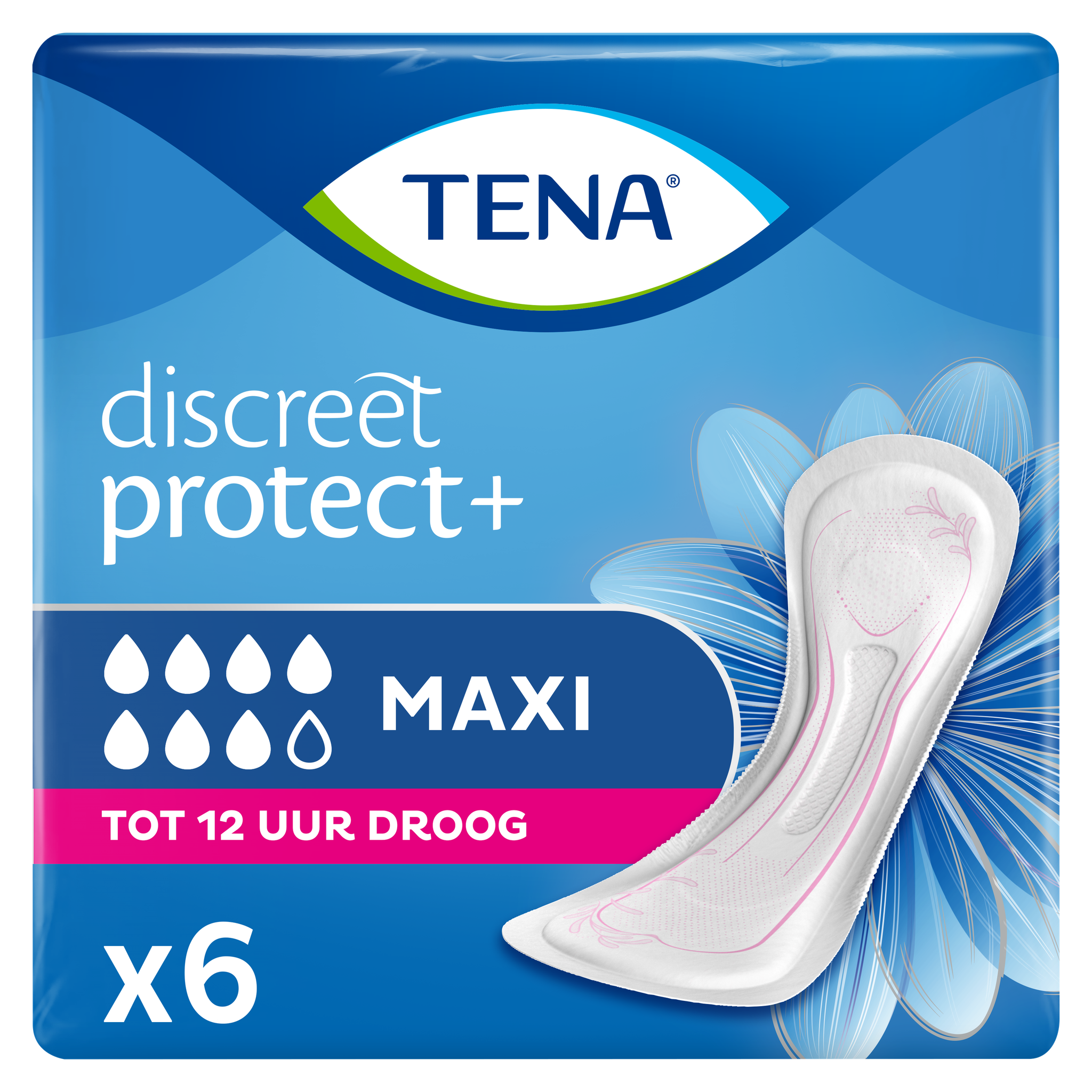 TENA Discreet Protect+ Maxi Incontinentieverband 6 stuks