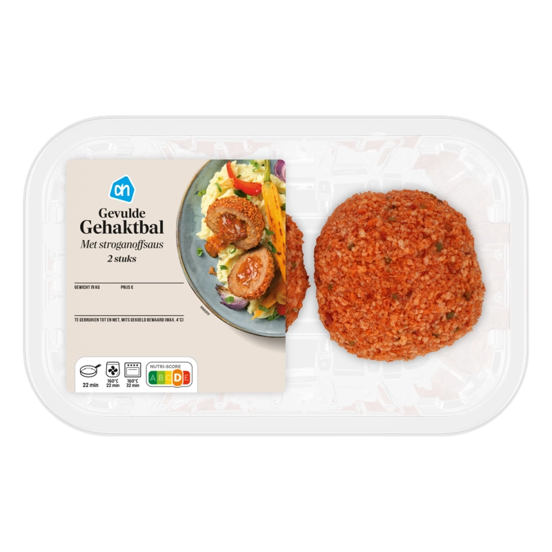 AH Gevulde gehaktballen met stroganoffsaus
