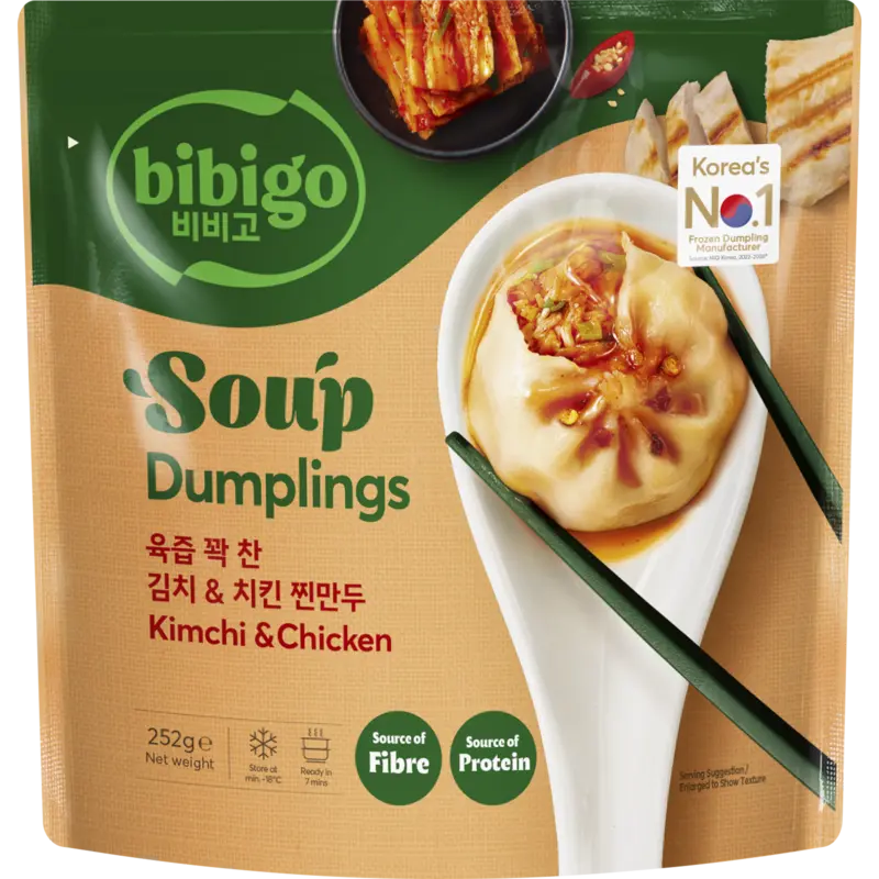 Bibigo Soup dumpling kimchi & chicken