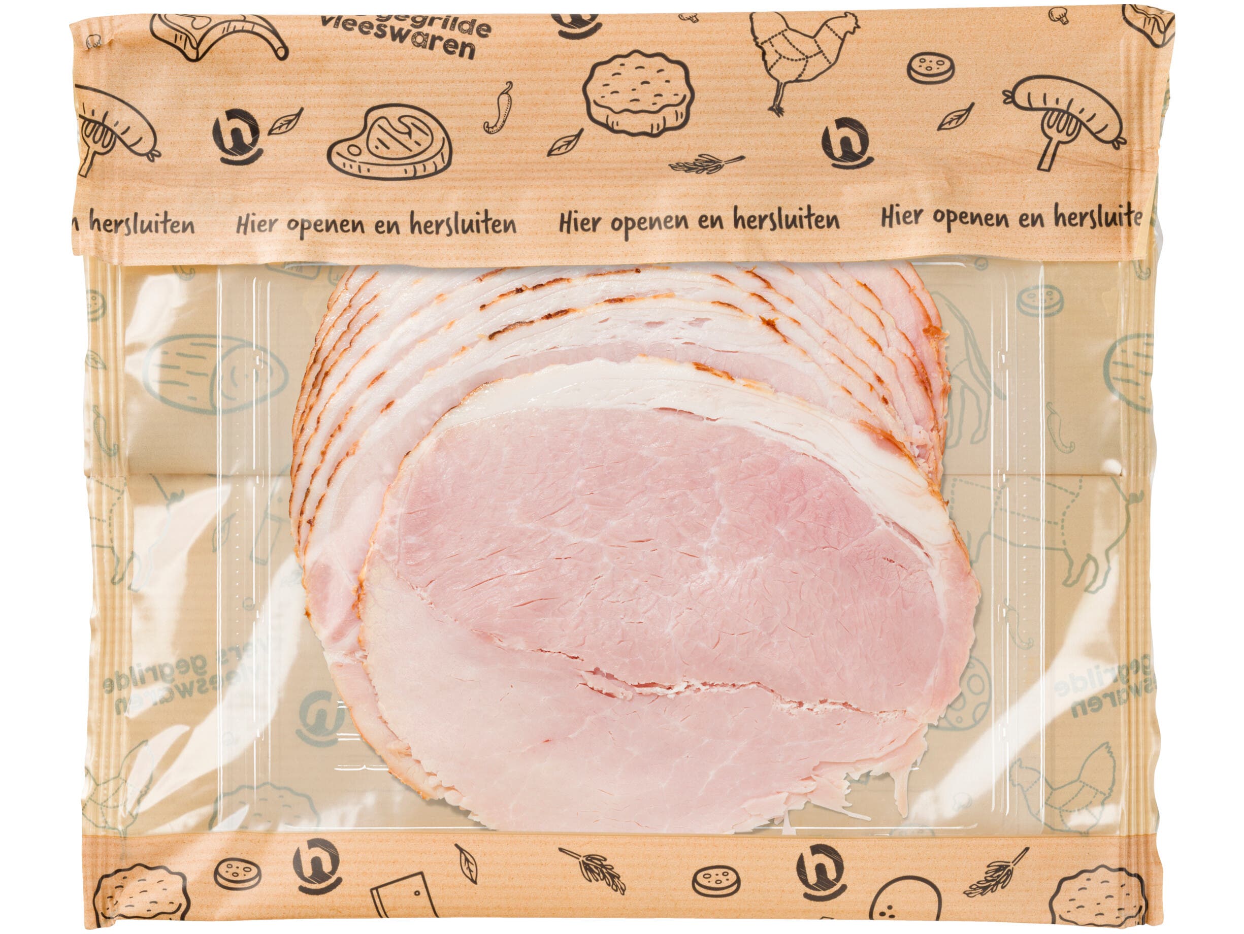 Grillham gesneden