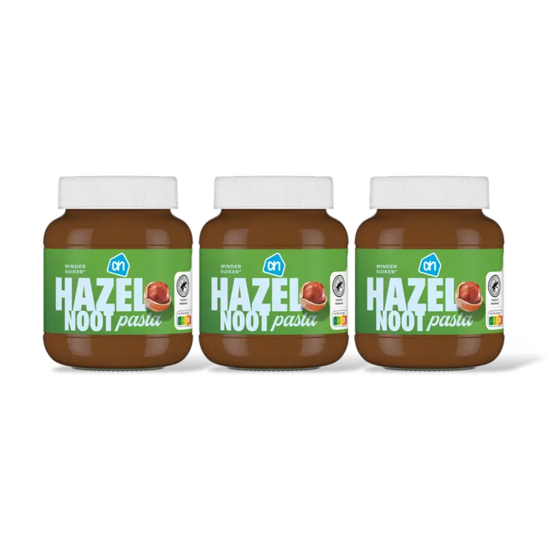 AH Hazelnootpasta zndr toegvoegd suiker 3pk