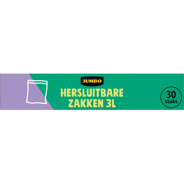 Jumbo Hersluitbare Zakken 3L 30 Stuks