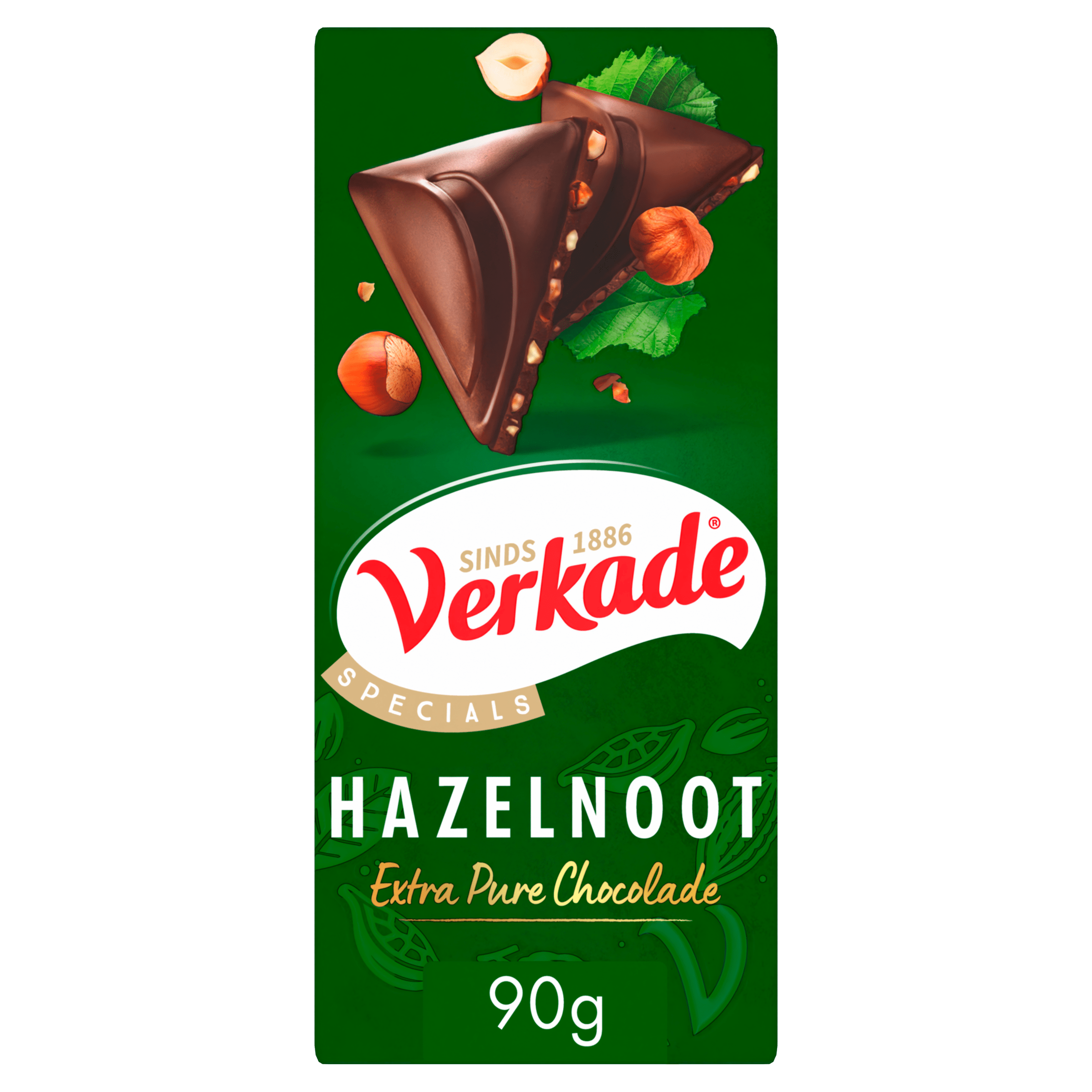 Verkade Extra puur/hazelnoot chocoladereep