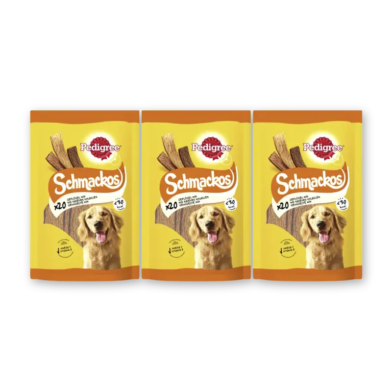 Pedigree Schmackos gevogelte mix 3-pack