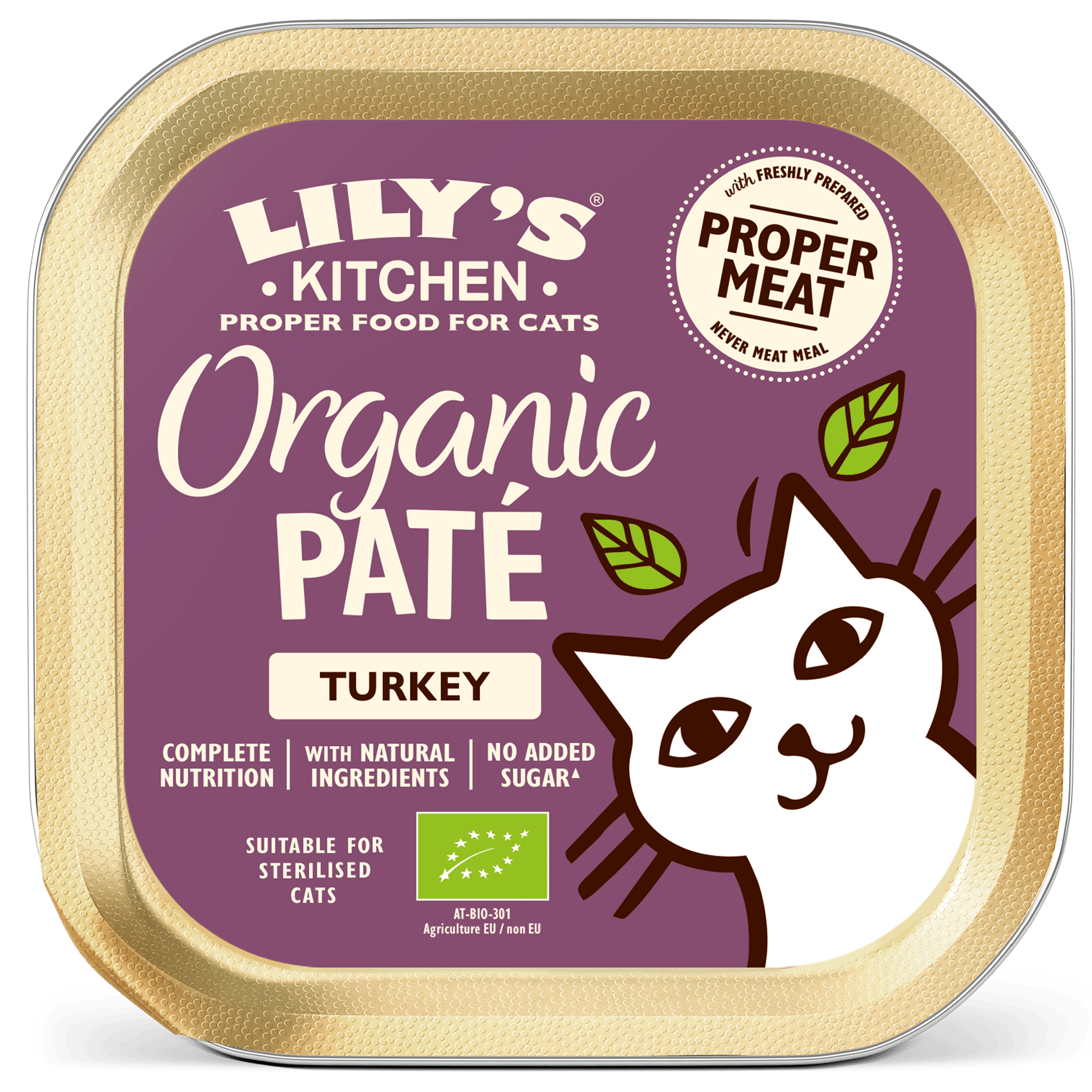Lily's Kitchen Cat Organic Paté Turkey kuip