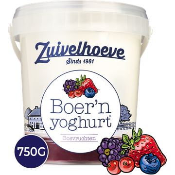 Zuivelhoeve Boer'n yoghurt® Bosvruchten 750 g