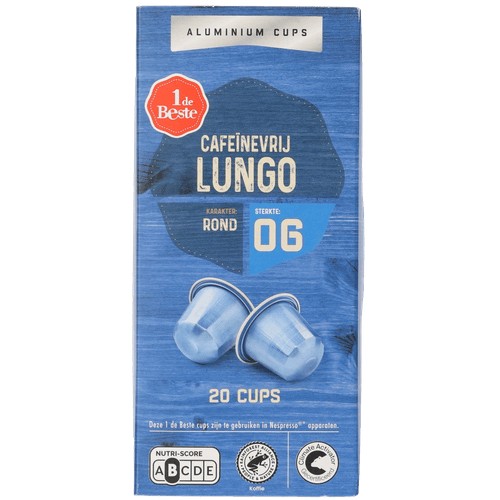 1 de Beste Koffiecups lungo decaf 20 st.