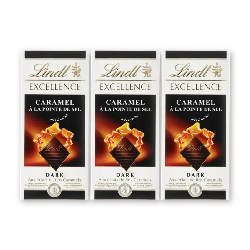 Lindt Excellence karamel zeezout 3-pack