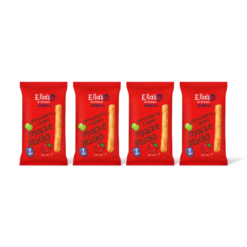 Ella's kitchen Melty sticks aardbei & appel 7m+ 4-pack