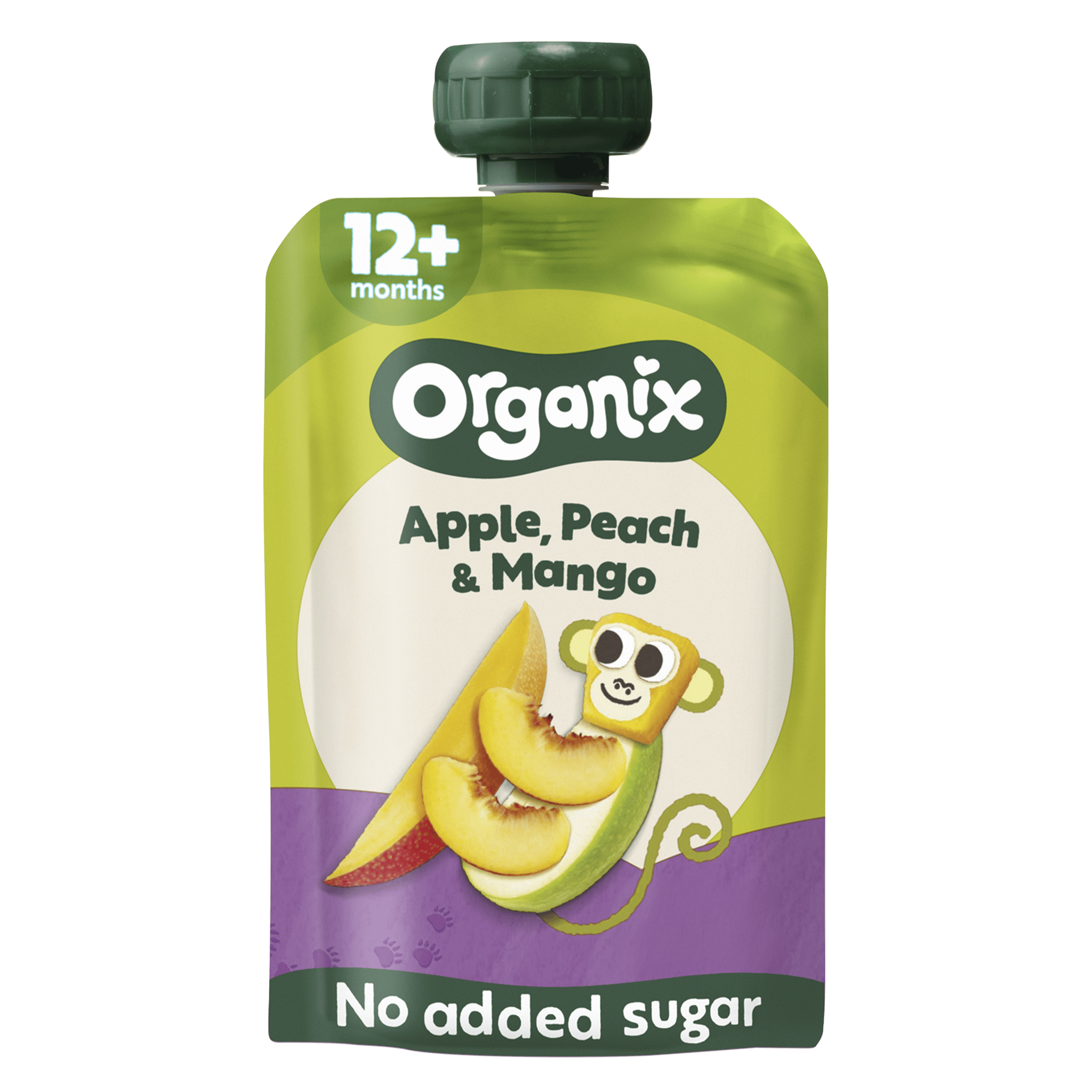 Organix Apple peach & mango 12+