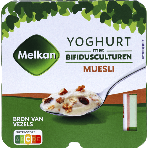 Melkan Yoghurt met culturen en muesli